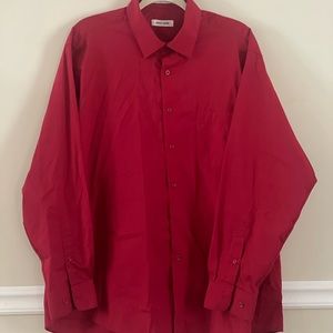Men’s Pierre Cardin Crimson Red Dress Shirt